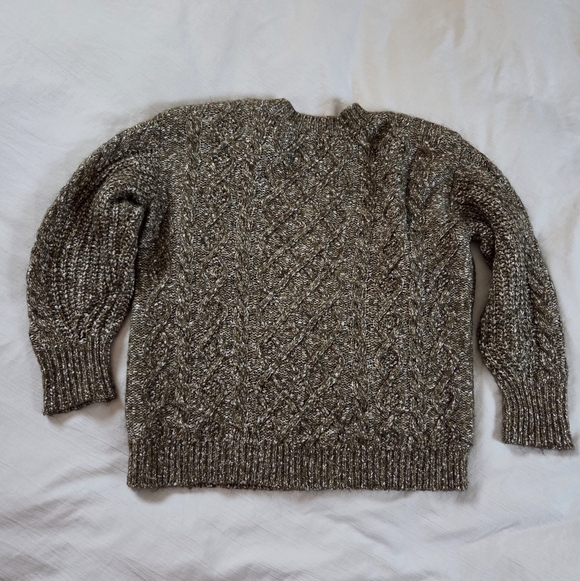 La Maille Sezane James Sweater Rue Saint-Fiacre Women Size S Green Button Collar - Picture 6 of 11